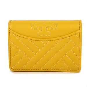 Tory Burch Alexa Bifold Mini Wallet Daisy Yellow